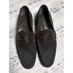 Gucci GG Monogram Horsebit Loafers Size 5 1/2 B